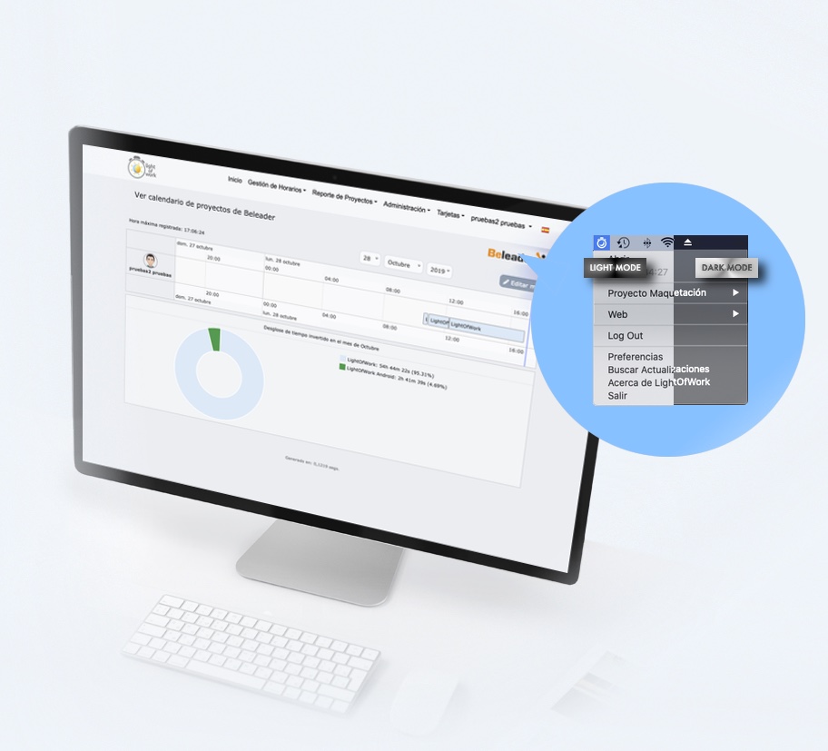 Light of Work | aplicación multiplataforma que gestiona el sistema completo de control de horarios de tu empresa, negocio o autónomos, y los proyectos en los que se invierten dichas horas Light of Work | aplicación multiplataforma que gestiona el sistema completo de control de horarios de tu empresa, negocio o autónomos, y los proyectos en los que se invierten dichas horas