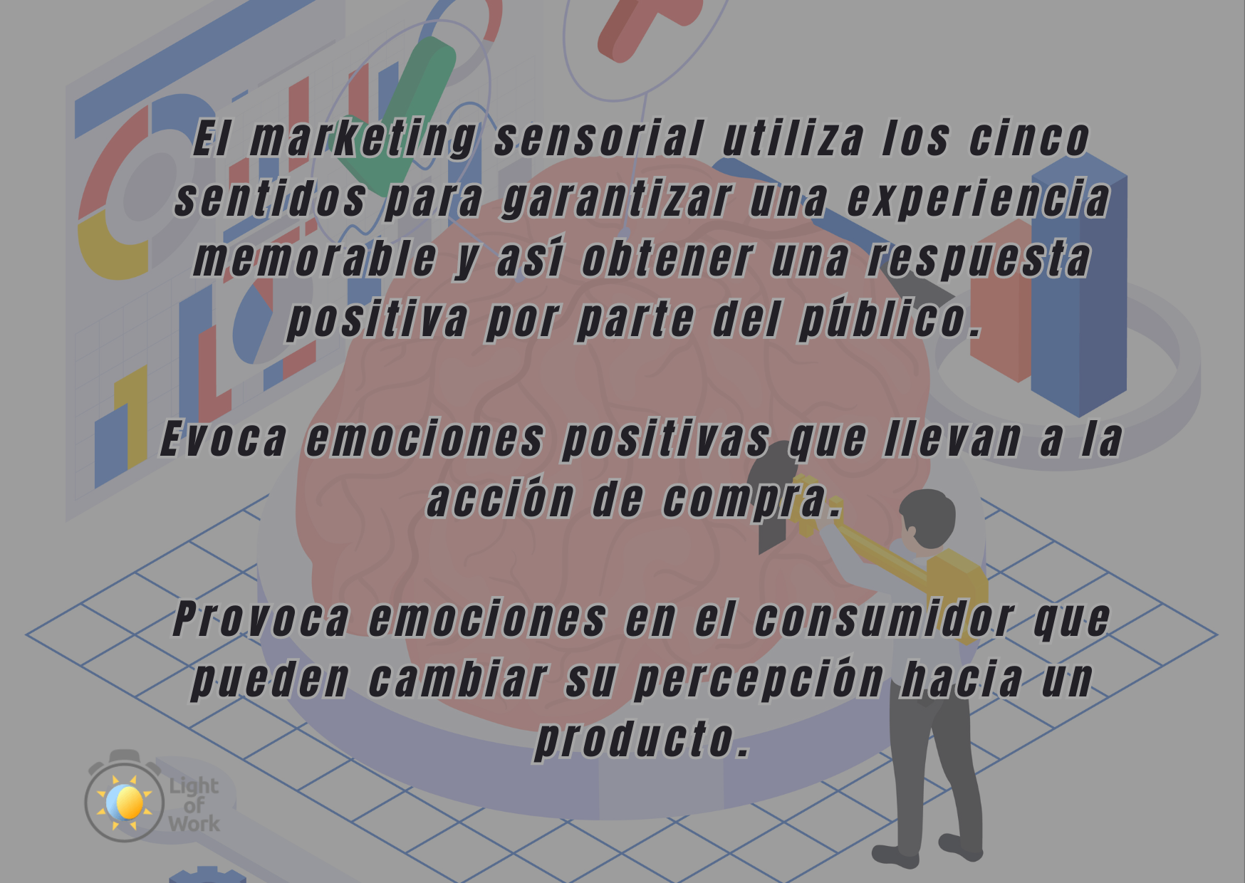 El marketing sensorial o marketing sensorial aprovecha los cinco sentidos para garantizar una experiencia memorable y así obtener una respuesta positiva por parte del público. En la práctica, apelando a los sentidos, pretende evocar emociones positivas que lleven a la acción. De hecho, como ya habíamos dicho al hablar de neuromarketing, provocar emociones en el consumidor es especialmente importante porque llevan a la acción, pueden cambiar nuestra percepción hacia un producto, actúan como señal social y son completamente espontáneas.